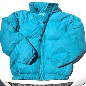 80’s Vintage Down Puffer Jacket Teal Size Women’s Large